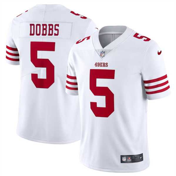 Youth San Francisco 49ers #5 Josh Dobbs White Vapor Untouchable Limited Stitched Jersey Dzhi